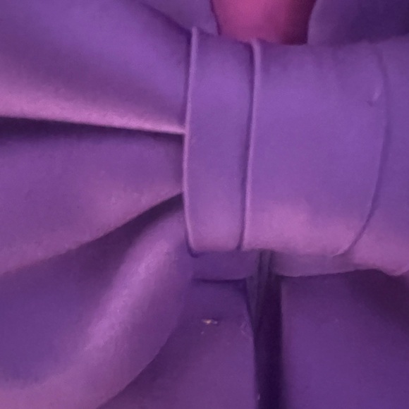 NWT Kay Unger Fit & Flair Satin Sleeveless Open Back with Bow Purple Sz2 - Picture 10 of 16